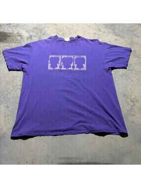 Vintage 1997 Purple Minimal Graphic Fade T Shirt Mens Streetwear Tee XL